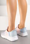Jasnoszare Buty Sportowe Sneakersy Buty z Tłoczeniem i Ozdobnym Napisem na Boku Canisse