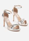Pantofi stiletto Argintii