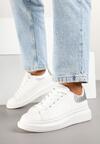 Sneakers Alb cu argintiu