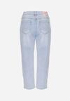 Jasnoniebieskie Jeansy Mom Fit z Wysokim Stanem Milapia