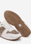 Sneakers Alb cu maro