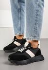 Sneakers Negri cu bej