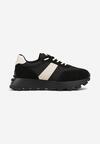 Sneakers Negri cu bej