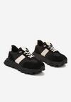 Sneakers Negri cu bej