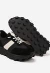 Sneakers Negri cu bej