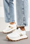 Sneakers Alb cu auriu