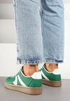 Zielone Sneakersy w Stylu Kultowych Tenisówek Setionis