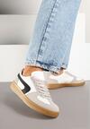 Biało-Czarne Sneakersy w Stylu Klasycznych Tenisówek Ahleria