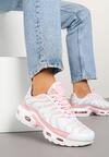 Biało-Różowe Buty Sportowe Sneakersy Ozdobione Tłoczeniem Tulinea