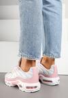 Biało-Różowe Buty Sportowe Sneakersy Ozdobione Tłoczeniem Tulinea