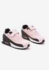 Różowe Buty Sportowe Sneakersy z Transparentną Wstawką Jizana