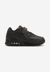 Czarne Buty Sportowe Sneakersy z Transparentną Wstawką Jizana