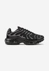 Czarno-Srebrne Buty Sportowe Sneakersy Ozdobione Tłoczeniem Zalirae