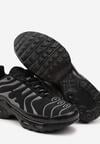 Czarno-Srebrne Buty Sportowe Sneakersy Ozdobione Tłoczeniem Zalirae