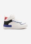 Biało-Niebieskie Buty Sportowe Sneakersy za Kostkę z Perforacją Nizana