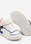 Biało-Niebieskie Buty Sportowe Sneakersy za Kostkę z Perforacją Nizana