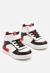 Biało-Czarne Buty Sportowe Sneakersy za Kostkę z Perforacją Nizana