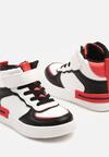Biało-Czarne Buty Sportowe Sneakersy za Kostkę z Perforacją Nizana