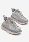 Jasnoszare Buty Sportowe Sneakersy z Geometrycznymi Paskami Garenia