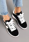 Czarne Sneakersy Ozdobione Paskiem Zrulla