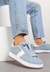 Jasnoniebieskie Sneakersy Ozdobione Paskiem Zrulla