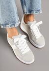 Szare Sneakersy Ozdobione Paskiem Zrulla
