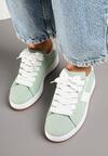 Jasnozielone Sneakersy Ozdobione Paskiem Zrulla