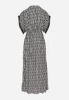 Rochie Neagră cu alb