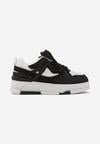 Czarne Sneakersy w Streetwearowym Stylu na Grubej Podeszwie Teniffia