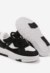 Czarne Sneakersy w Streetwearowym Stylu na Grubej Podeszwie Teniffia