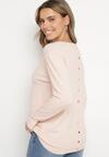 Pulover Roz deschis