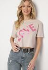 T-shirt Bej închis