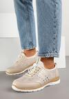 Sneakers Bej cu auriu