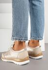 Sneakers Bej cu auriu
