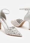 Pantofi stiletto Argintii