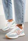 Niebiesko-Różowe Sneakersy z Geometrycznym Wzorem Zdivaria