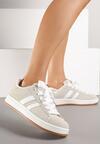 Beżowe Sneakersy z Dwoma Paskami Galtewi