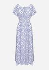 Rochie Albastră cu alb