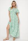 Rochie Verde cu alb