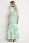 Rochie Verde cu alb