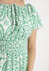 Rochie Verde cu alb