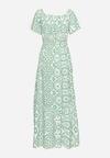 Rochie Verde cu alb