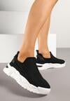 Czarne Wsuwane Buty Sportowe Sneakersy z Siateczki z Tłoczeniami Nusellia