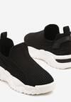 Czarne Wsuwane Buty Sportowe Sneakersy z Siateczki z Tłoczeniami Nusellia