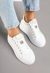 Sneakers Alb cu auriu