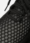 Czarne Siateczkowe Buty Sportowe Sneakersy na Grubej Tłoczonej Podeszwie Telarienna