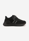 Czarne Buty Sportowe Sneakersy Ozdobione Paskami Desenna