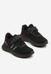 Czarne Buty Sportowe Sneakersy Ozdobione Paskami Desenna