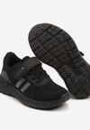 Czarne Buty Sportowe Sneakersy Ozdobione Paskami Desenna