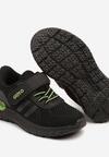 Czarno-Zielone Buty Sportowe Sneakersy Ozdobione Paskami Desenna